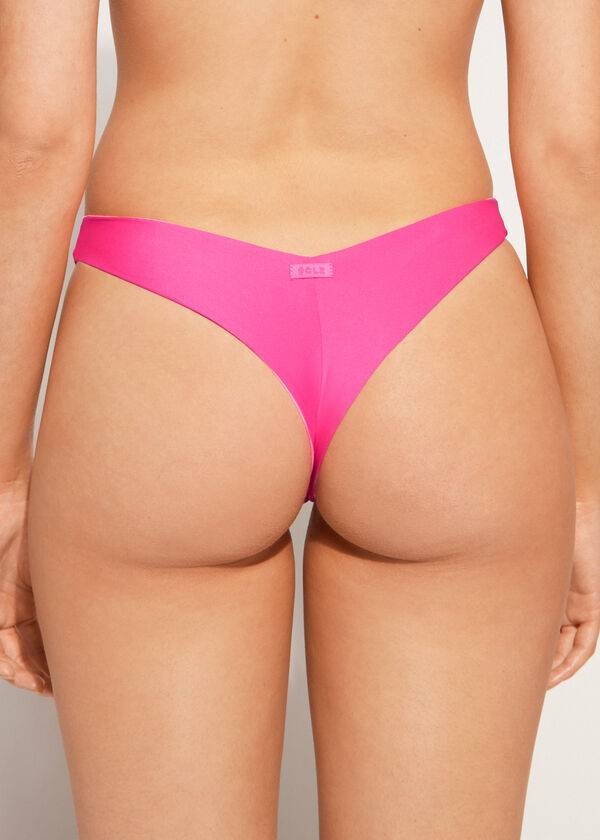 Calzedonia High Cut Brazilian Indonesia Eco Bikiniunderdel Dam Rosa | SE2802VD