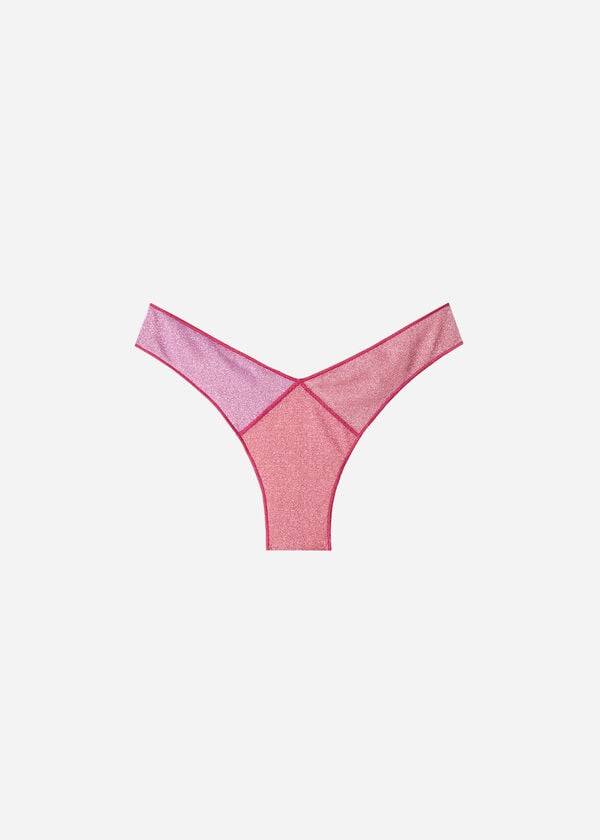 Calzedonia High Cut Brazilian Lamé Lisbona Bikiniunderdel Dam Rosa | SE2799MA