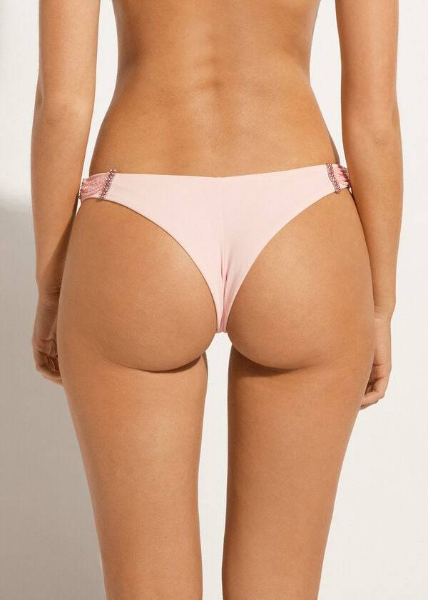 Calzedonia High-Cut Brazilian Manila Bikiniunderdel Dam Rosa | SE2748YU