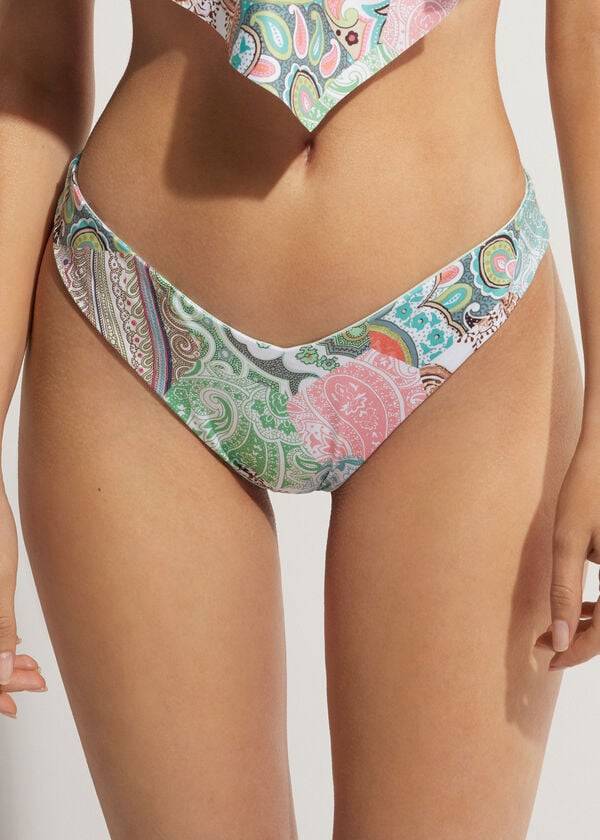 Calzedonia High-Cut Brazilian Saint Tropez Bikiniunderdel Dam Gröna | SE2741DN