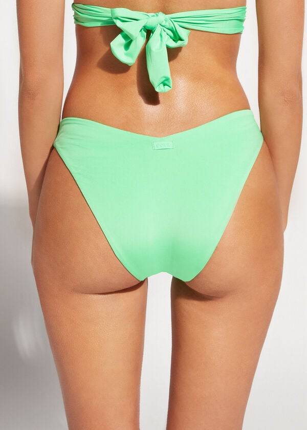 Calzedonia High Cut Indonesia Eco Bikiniunderdel Dam Mintgröna | SE2795RW