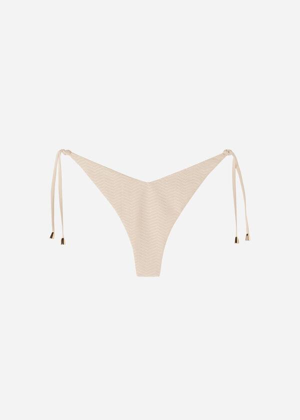 Calzedonia High Cut V-shaped Brazilian The Hamptons Bikiniunderdel Dam Beige | SE2790OR