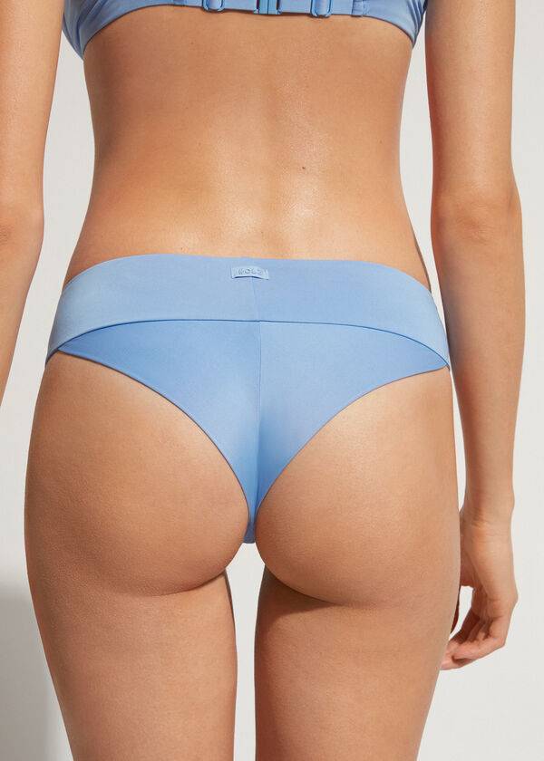 Calzedonia High Midja Brazilian Indonesia Eco Bikiniunderdel Dam Blå | SE2773IS