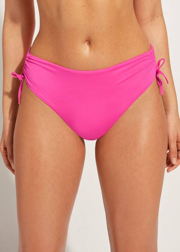 Calzedonia High-Midja Drawstring Indonesia Bikiniunderdel Dam Rosa | SE2734ZG