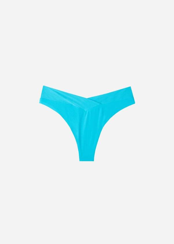 Calzedonia High-Midja V-Cut Brazilian Indonesia Bikiniunderdel Dam Turkos | SE2727QZ