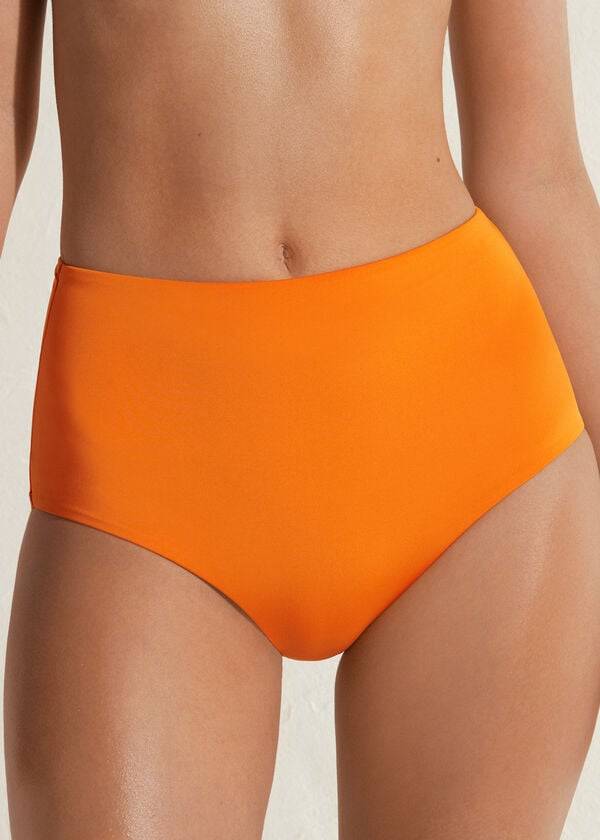 Calzedonia High Shaper Midja Indonesia Eco Bikiniunderdel Dam Orange | SE2785FM