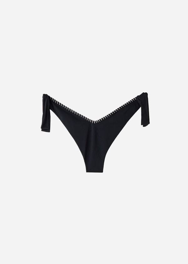 Calzedonia High V-Cut Brazilian Mumbai Bikiniunderdel Dam Svarta | SE2779WY