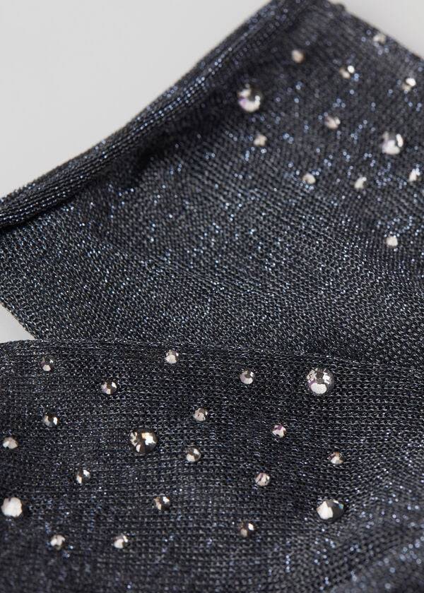 Calzedonia Korta with Glitter and Crystals Strumpor Dam Svarta | SE1662QZ