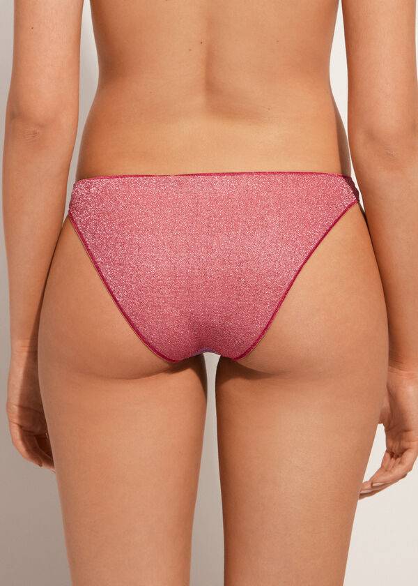 Calzedonia Lamé Lisbona Bikiniunderdel Dam Rosa | SE2702IS