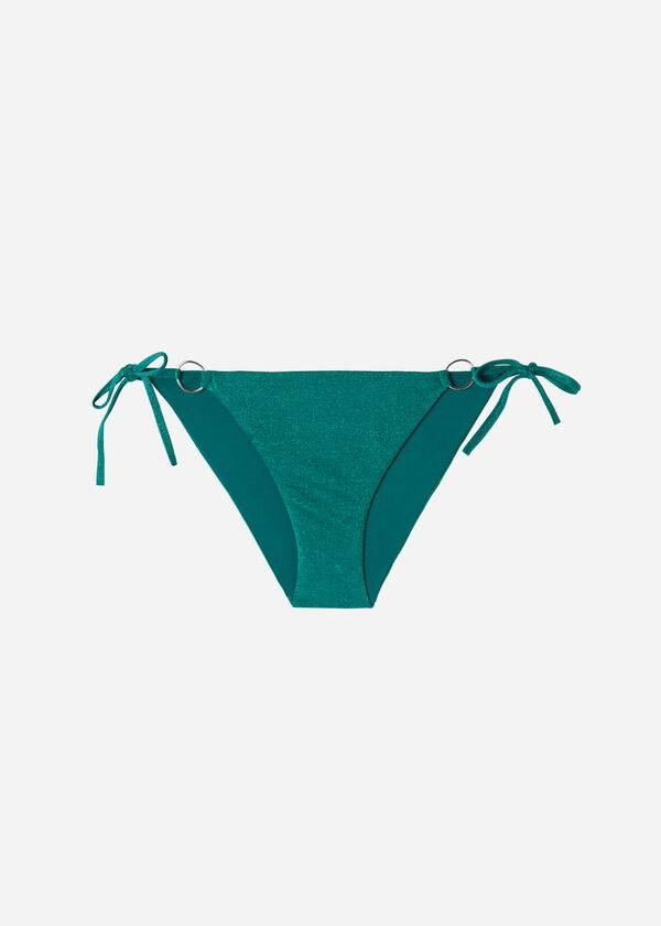 Calzedonia Lamé String Hollywood Bikiniunderdel Dam Gröna | SE2700PQ