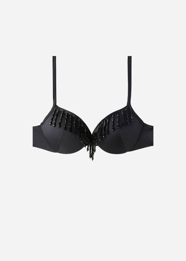 Calzedonia Lightly Vadderad Push-up Taipei Bikinitoppar Dam Svarta | SE2414HK