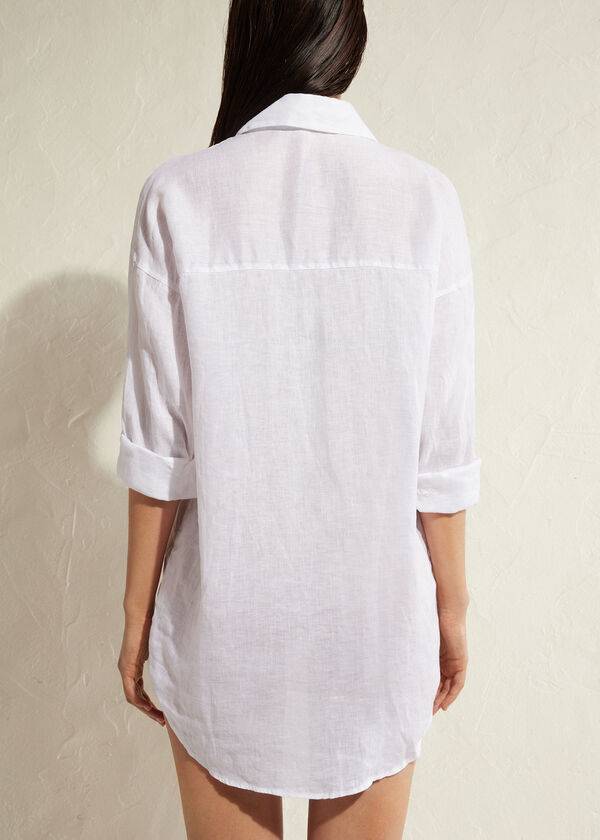 Calzedonia Linen Shirt Cover Ups Dam Vita | SE2098XF