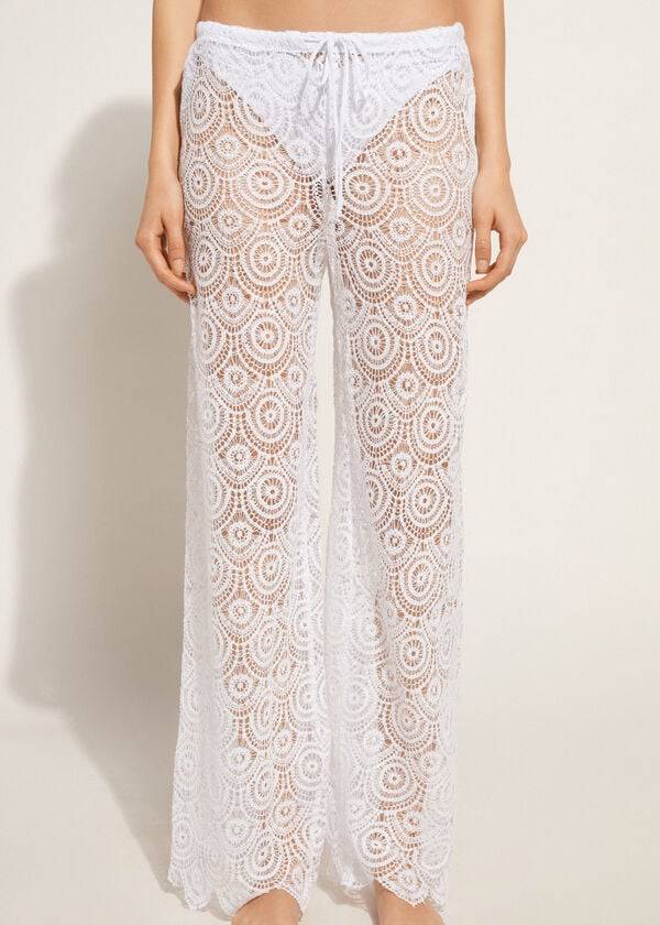 Calzedonia Long Crochet Pants Cover Ups Dam Vita | SE2059IS