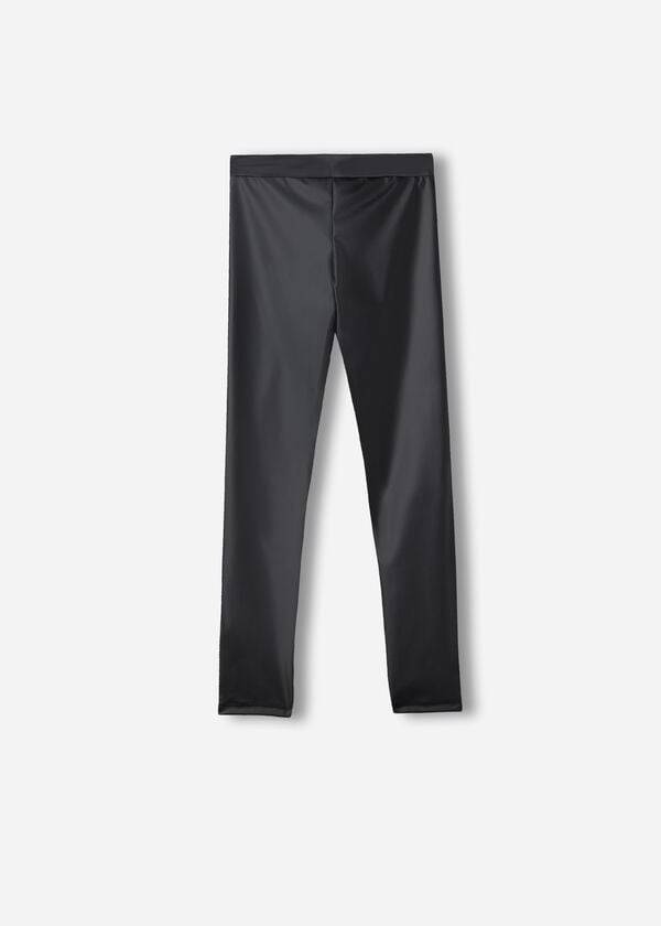 Calzedonia Läder Effect Leggings Barn Svarta | SE1058XF