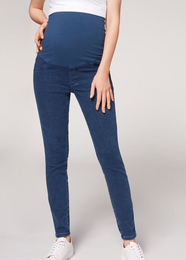 Calzedonia Maternity Jean Jeans Dam Blå | SE1586EX