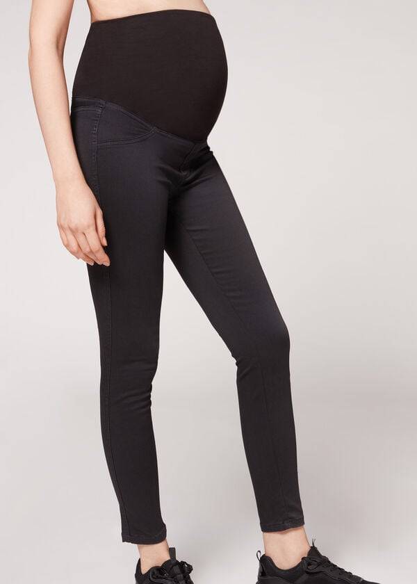 Calzedonia Maternity Jean Sport Leggings Dam Svarta | SE1443HK