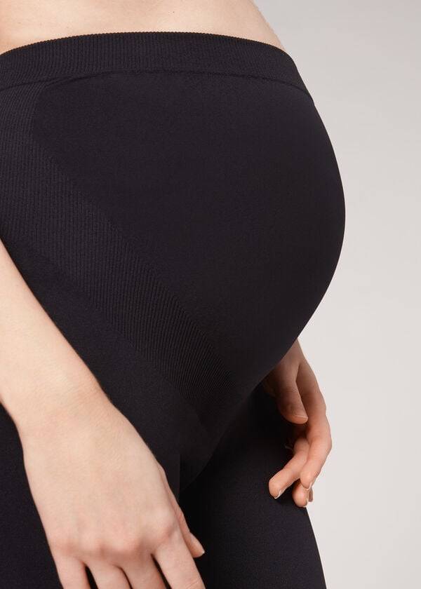 Calzedonia Maternity Opaque Footless Leggings Dam Svarta | SE1441FM