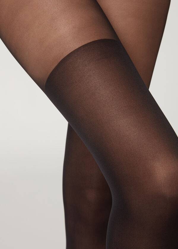 Calzedonia Over-The-Knee Sheer Strumpbyxor Dam Svarta | SE2966QZ