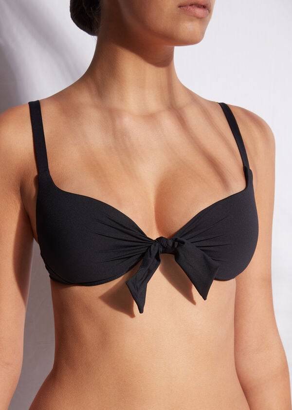 Calzedonia Patrizia Indonesia Push-Up Bikinitoppar Dam Svarta | SE2253ZG