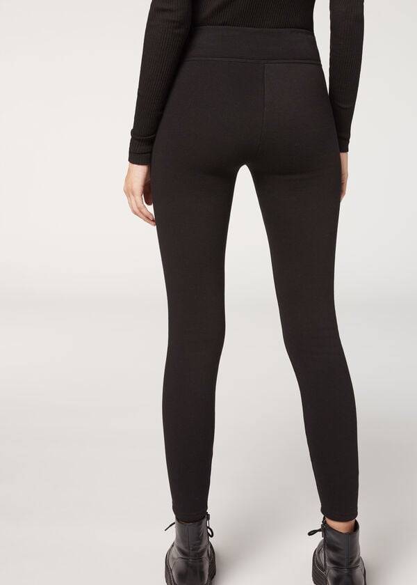 Calzedonia Plush Ultra Thermal Leggings Dam Svarta | SE1519FM