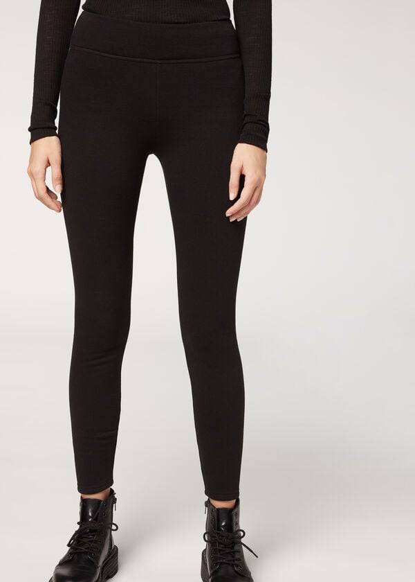 Calzedonia Plush Ultra Thermal Leggings Dam Svarta | SE1519FM