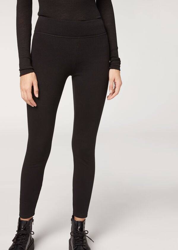 Calzedonia Plush Ultra Thermal Leggings Dam Svarta | SE1519FM