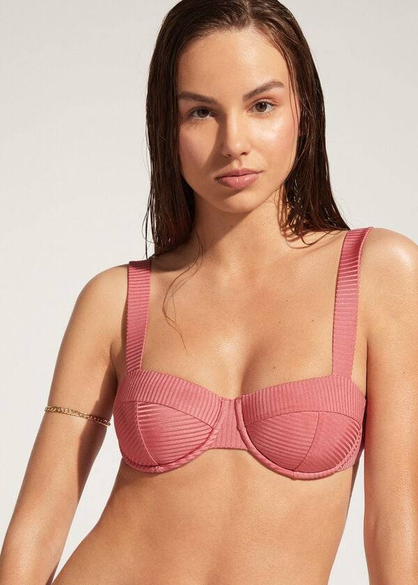 Calzedonia Push-Up Bandeau Biarritz Bikinitoppar Dam Bruna | SE2238TV