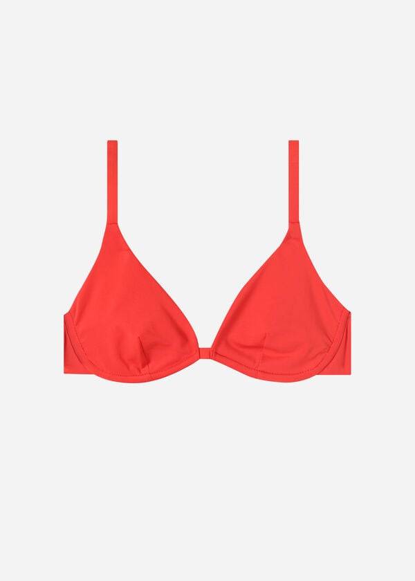 Calzedonia Push Up Indonesia Eco Bikinitoppar Dam Röda | SE2243PQ