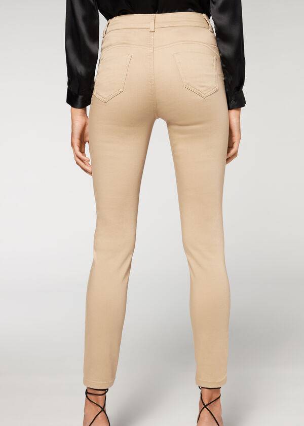 Calzedonia Push-up and soft touch Jeans Dam Beige | SE1585WY