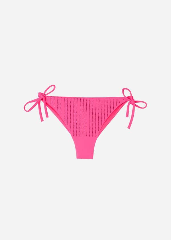 Calzedonia Rhinestone Brazilian String Shanghai Bikiniunderdel Dam Rosa | SE2674OR