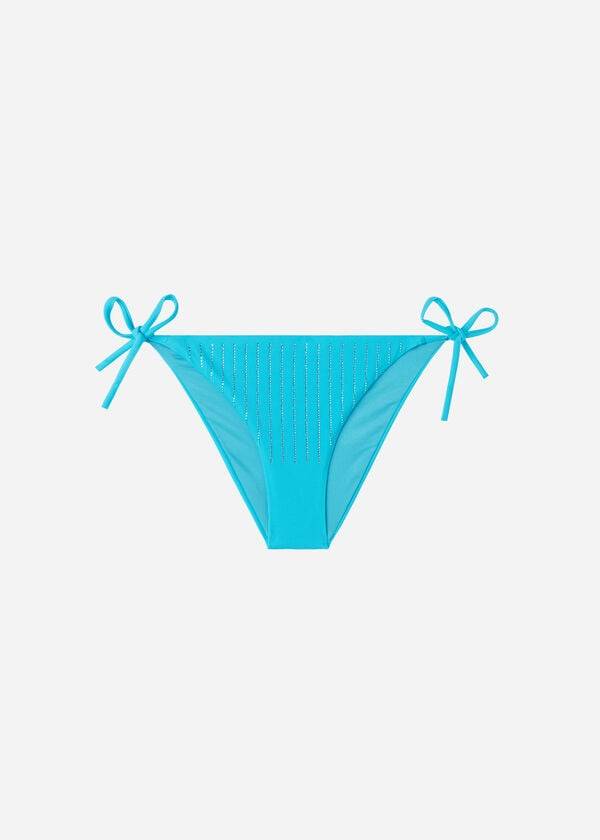 Calzedonia Rhinestone String Shanghai Bikiniunderdel Dam Turkos Gröna | SE2665KI