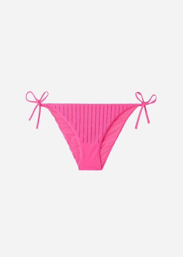 Calzedonia Rhinestone String Shanghai Bikiniunderdel Dam Rosa | SE2666JJ