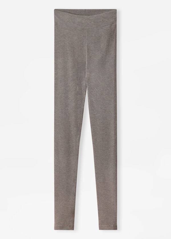 Calzedonia Räfflad with Cashmere Leggings Dam Grå | SE1515PQ