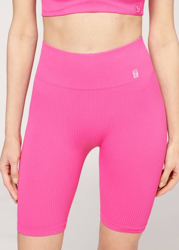 Calzedonia Seamless Gympa Bike Leggings Dam Rosa | SE1512UT