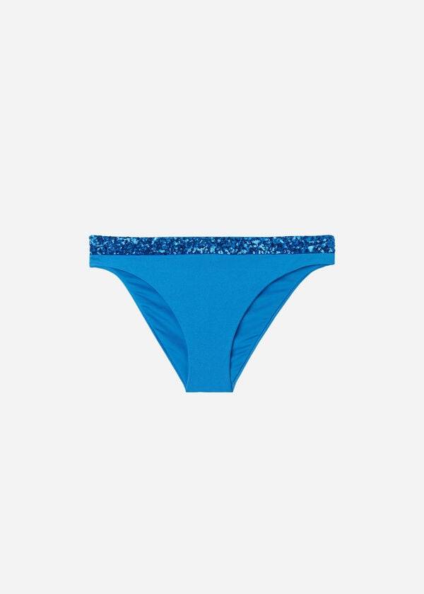 Calzedonia Sequined Cannes rosa Bikiniunderdel Dam Blå | SE2650UT