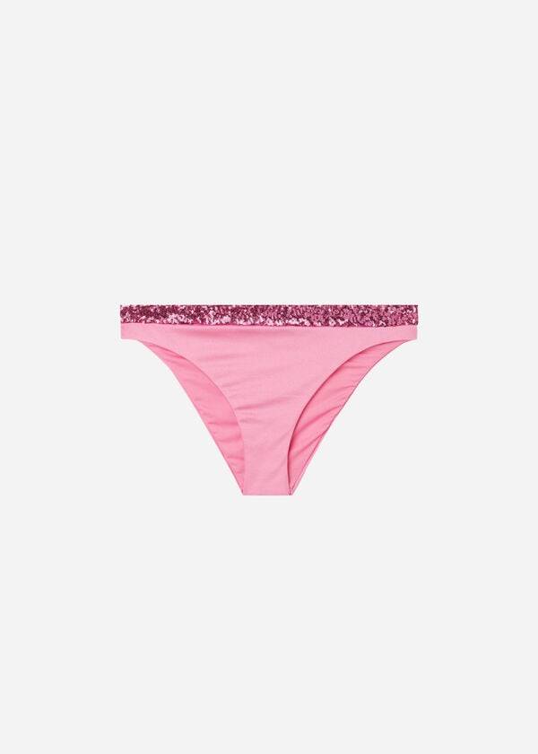 Calzedonia Sequined Cannes rosa Bikiniunderdel Dam Rosa | SE2651YU