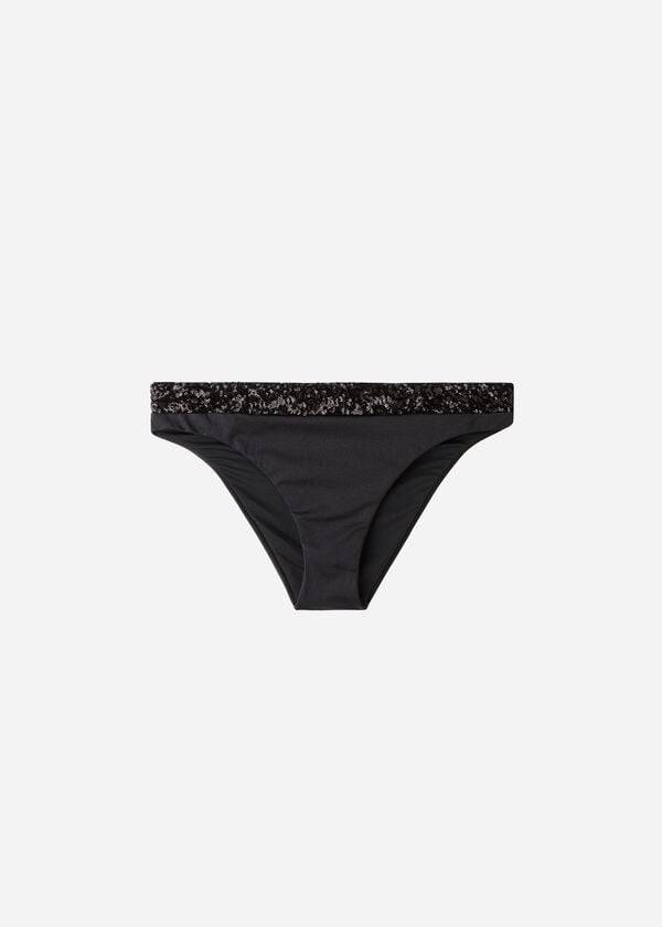 Calzedonia Sequined Cannes rosa Bikiniunderdel Dam Svarta | SE2652TV