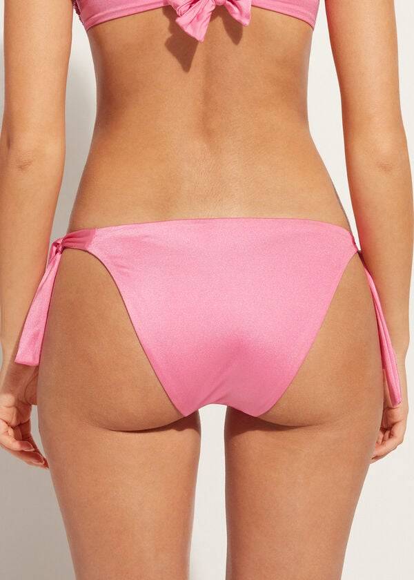 Calzedonia Sequined Side-Tie Cannes Bikiniunderdel Dam Rosa | SE2641HK