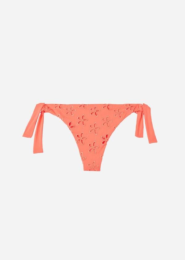 Calzedonia Side Tie Brazilian Corfù Bikiniunderdel Dam Korall Orange | SE2633YU