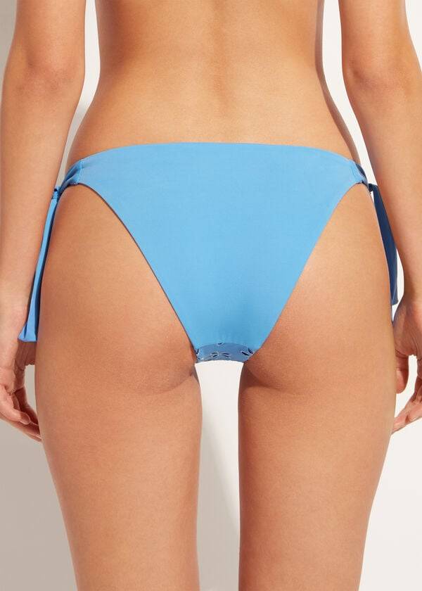 Calzedonia Side Tie Corfù Bikiniunderdel Dam Blå | SE2629PQ