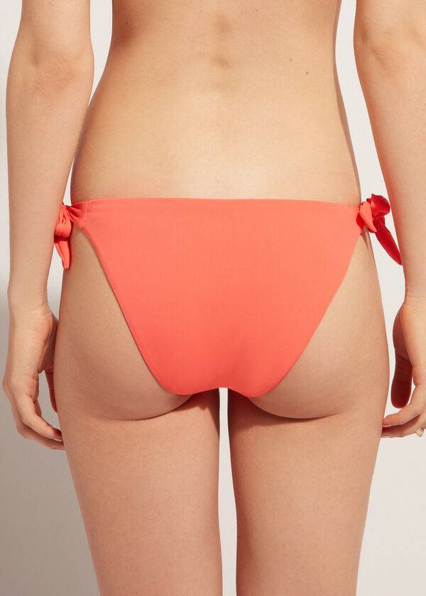 Calzedonia Side Tie Corfù Bikiniunderdel Dam Korall Orange | SE2630OR