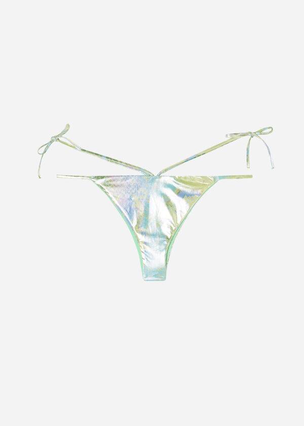 Calzedonia Snake-Pattern Brazilian String Las Palmas Bikiniunderdel Dam Gröna | SE2617XF