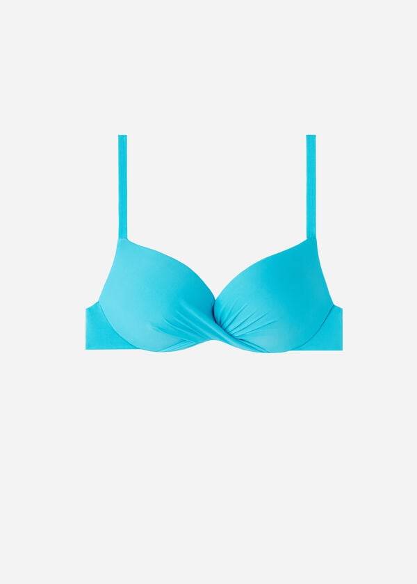 Calzedonia Soft Graduated Super Vadderad Push-up Indonesia Bikinitoppar Dam Turkos | SE2231BC