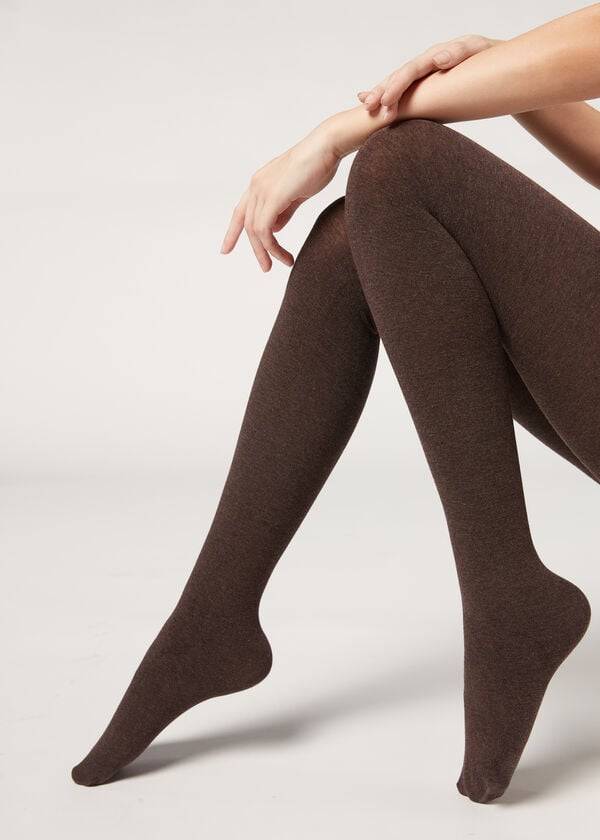 Calzedonia Soft Modal and Cashmere Blend Opaque Strumpbyxor Dam Bruna | SE3126PQ