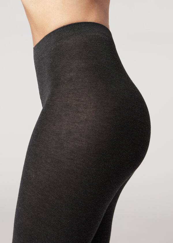 Calzedonia Soft Modal and Cashmere Blend Opaque Strumpbyxor Dam Taupe | SE3127OR