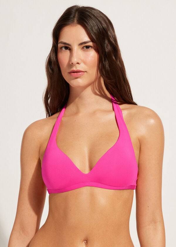 Calzedonia Soft Vadderad Triangle Indonesia Bikinitoppar Dam Rosa | SE2225KI