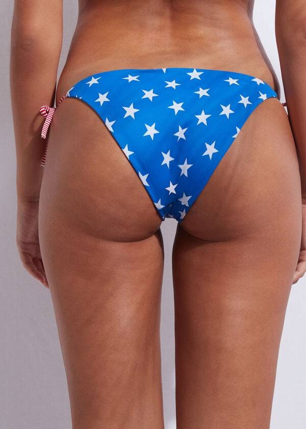 Calzedonia Star patterned Bikiniunderdel Dam Blå | SE2615VD