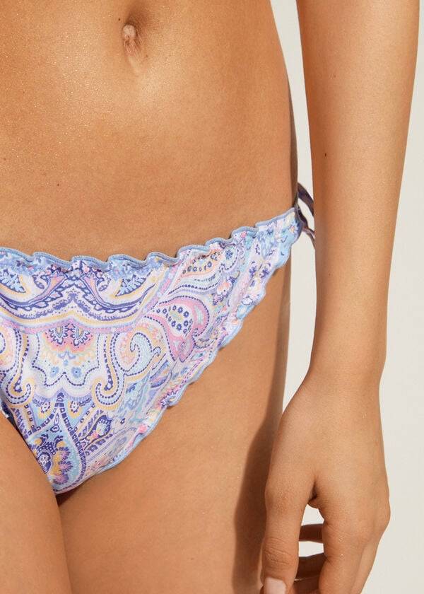 Calzedonia String Amalfi Bikiniunderdel Dam Blå | SE2614BC