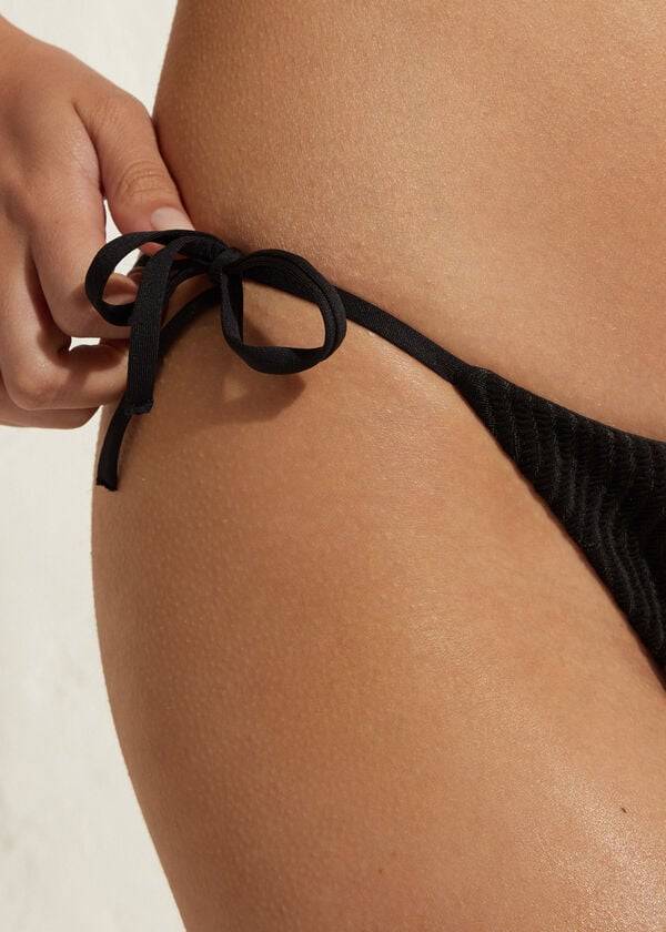 Calzedonia String Mykonos Bikiniunderdel Dam Svarta | SE2583EX