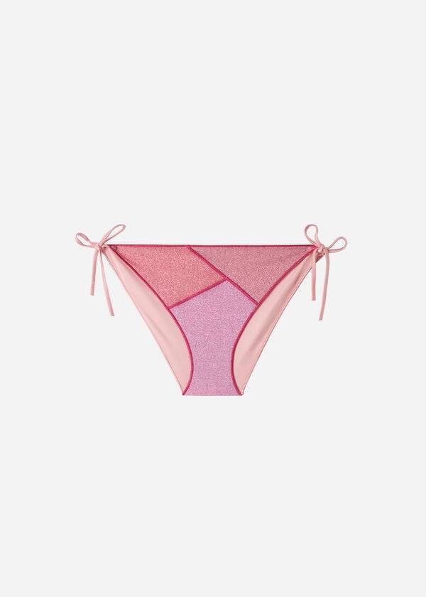 Calzedonia String Tie Lamé Lisbona Bikiniunderdel Dam Rosa | SE2570HK